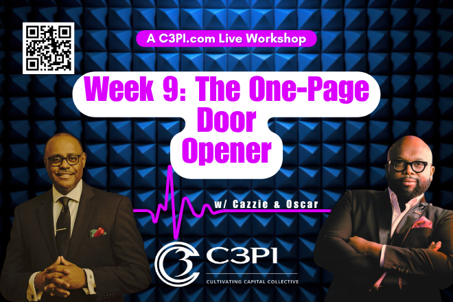 Week 9: The One-Page Door Opener + Free AI Prompt Kit for Cap Statement update in less than 1 hour!